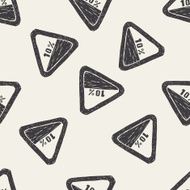 steep road doodle seamless pattern background