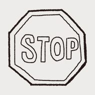 stop sign doodle N14