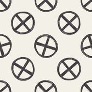 stop sign doodle seamless pattern background N2