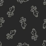 teapot doodle seamless pattern background N2