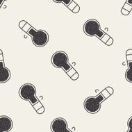 Thermometer doodle seamless pattern background