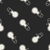 Thermometer doodle seamless pattern background N3