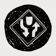 Traffic merges doodle N34