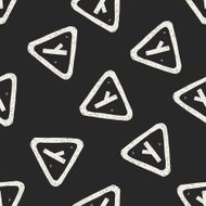 Traffic merges doodle seamless pattern background N9