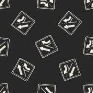 Traffic merges doodle seamless pattern background N10