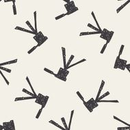 Tripod doodle seamless pattern background