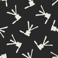 Tripod doodle seamless pattern background N2