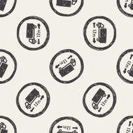 truck long limit doodle seamless pattern background