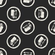 truck long limit doodle seamless pattern background N2