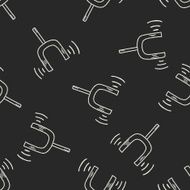 tuning fork doodle seamless pattern background N2
