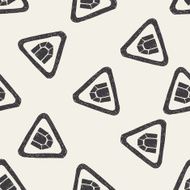 Tunnel doodle seamless pattern background