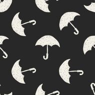 umbrella doodle drawing seamless pattern background N3