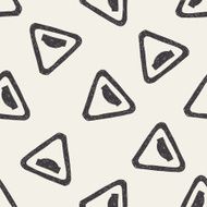 Uneven road doodle seamless pattern background