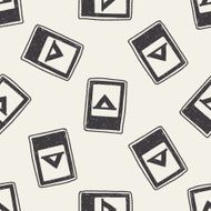Uneven road doodle seamless pattern background N4