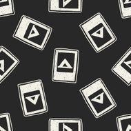Uneven road doodle seamless pattern background N8