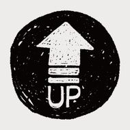 up arrow doodle N6