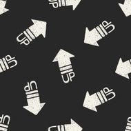 up arrow doodle seamless pattern background N2