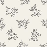 viking doodle seamless pattern background