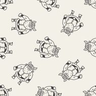 viking doodle seamless pattern background N2