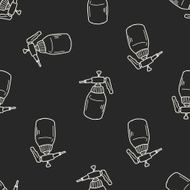 watering can doodle seamless pattern background N3