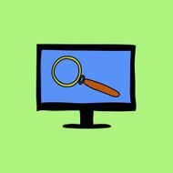 Doodle style search sign
