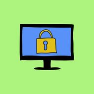 Doodle style web safety sign