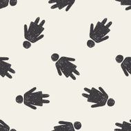 woman doodle seamless pattern background