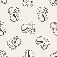 wooden fish doodle seamless pattern background