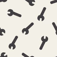 wrench doodle seamless pattern background N2