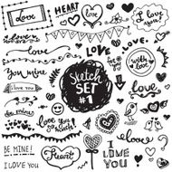 Hand-drawn set of vector elements N2