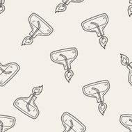 Alcohol lamp doodle seamless pattern background