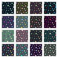 Set of seamless stars patterns