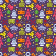 Sci-fi retro pattern N2