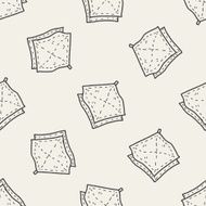 rag doodle seamless pattern background