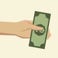 hand giving money