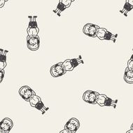 service doodle seamless pattern background
