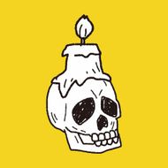 skull candle doodle N3