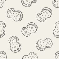 scouring pad doodle seamless pattern background N2