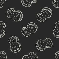 scouring pad doodle seamless pattern background N4