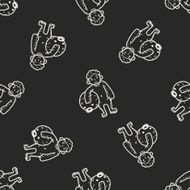 actor doodle seamless pattern background
