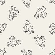 actor doodle seamless pattern background N2