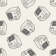 air conditioning doodle seamless pattern background N3
