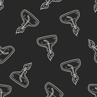 Alcohol lamp doodle seamless pattern background N2