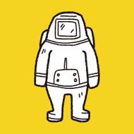 astronaut doodle N14