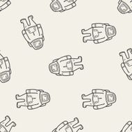 astronaut doodle seamless pattern background