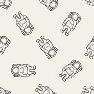 astronaut doodle seamless pattern background N2