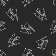 ax doodle seamless pattern background N6
