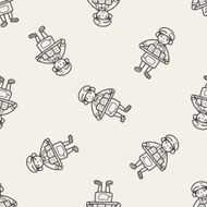 baker doodle seamless pattern background
