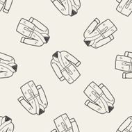 bathrobe doodle seamless pattern background