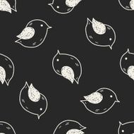 bird doodle seamless pattern background N2